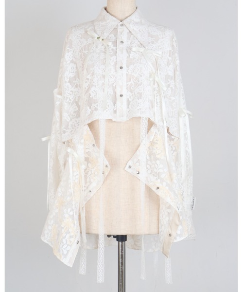 rurumu: ブラウス シャツ rurumu:/ルルムウ/lace detachable shirts