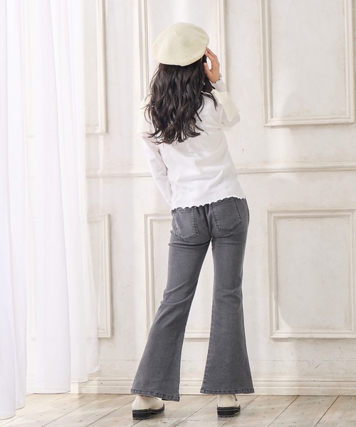 BISKEE パンツ ラインストーンデニムパンツ キッズ 子供服 女の子