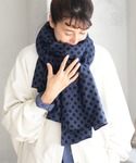 ストール マフラー 青いドットのストール レディースの詳細画像3