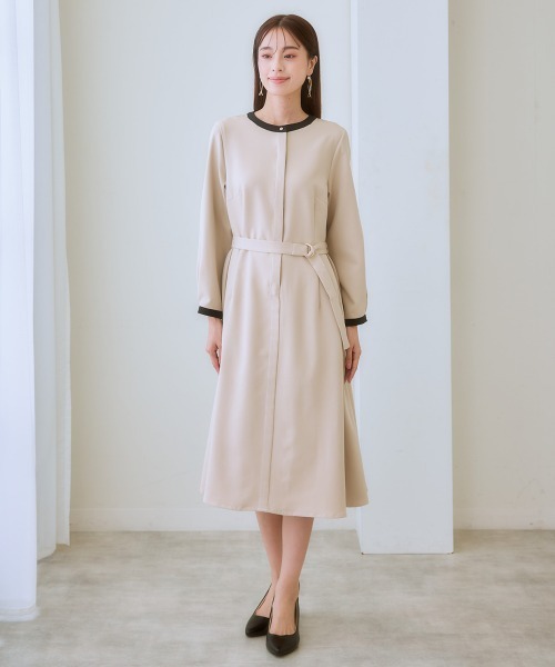 7days Life Styling ワンピース 入園式 ベルト付き配色ワンピース 7days Life Styling ワンピース 入園式 ベルト付き配色ワンピース