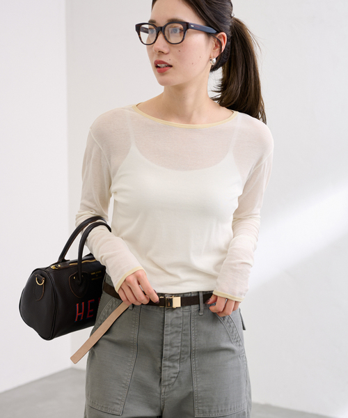 FRAMeWORK tシャツ シアーリンガーTee レディース : ZOZOTOWN