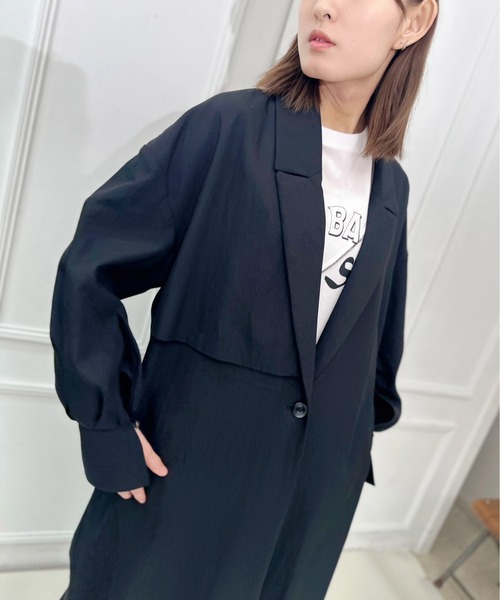 AVIE（アビィ） コート チェスターコート スリーブデザインオーバー