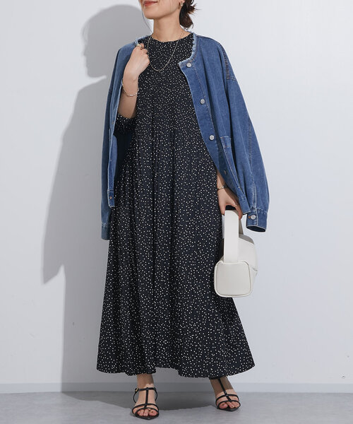 美品NEIL BARRETT プリーツワンピース AMBIDEX Store 〇T/R 刺繍プリーツワンピース(F グレー): bulle