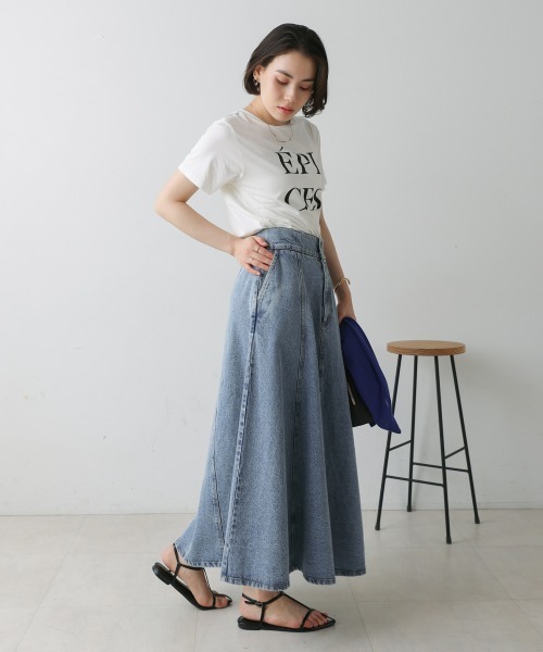 Sea NEW YORK★オリデニムバブルスカート FUNALIVE デニムスカート .works スーパーストレッチデニム ZIP