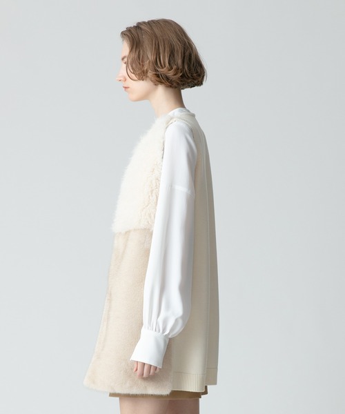 「allureville」 ニットベスト 2 チャコールグレー レディース