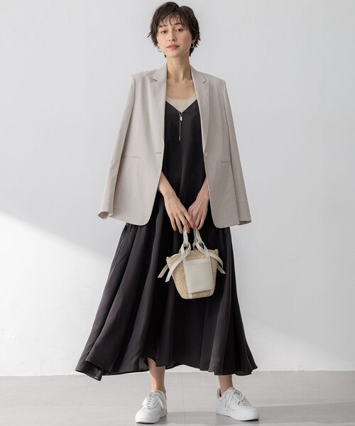 23区 ワンピース 「接触冷感性」フィブリルツイル キャミソールフレア