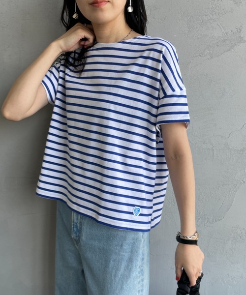 tシャツ 「ORCIVAL/オーシバル」 ボートネック ショートスリーブカットソー レディース