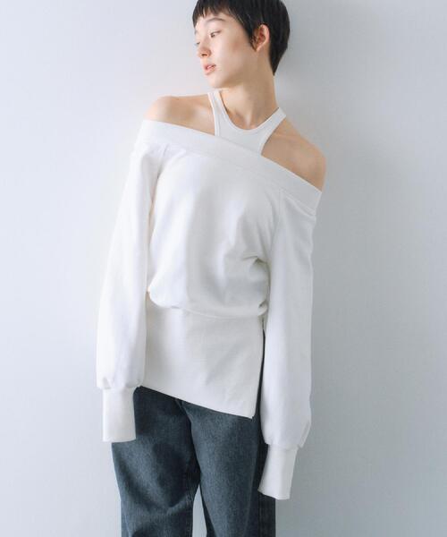 トレーナー スウェット off−shoulder sweat レディース