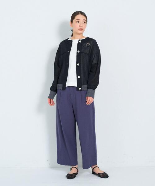 ADIEU TRISTESSE カーディガン TSUMUGI和紙配色カーディガン
