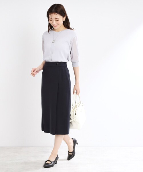 【WEB先行カラーあり／手洗い可】透かし柄デザインニット Reflect ニット セーター 「夏SALE／WEB先行カラーあり／手洗い