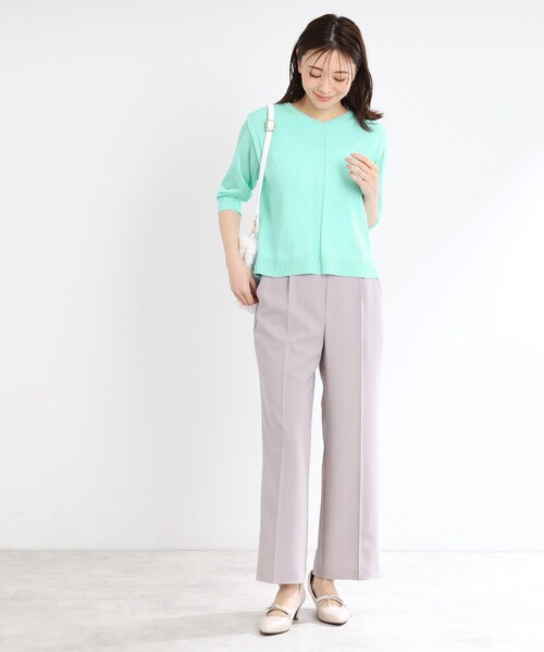 【WEB先行カラーあり／手洗い可】透かし柄デザインニット Reflect ニット セーター 「夏SALE／WEB先行カラーあり／手洗い