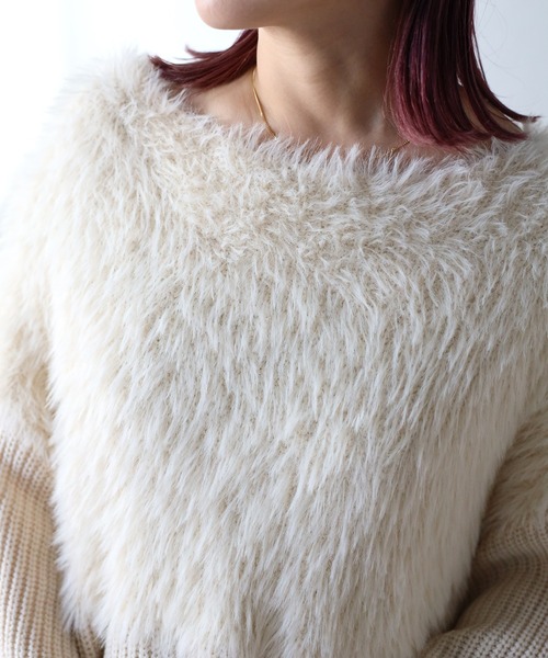 「ap retro」 長袖ニット FREE アイボリー レディース_画像8