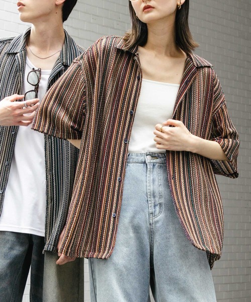 ORCIVAL [オーシバル] オープンカラー ショートスリーブシャツ
