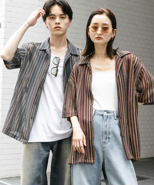 MISSONI オープンカラーショートスリーブシャツ SENSE OF PLACE by URBAN RESEARCH シャツ 「ユニセックス