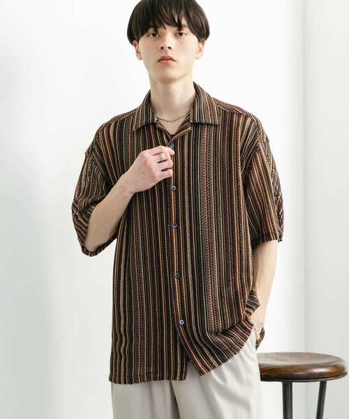 60s【高配色】総柄 フルーツオブザルーム オープンカラー コットンシャツ 60s FRUIT OF THE LOOM S/S オープンカラーシャツ ボックス