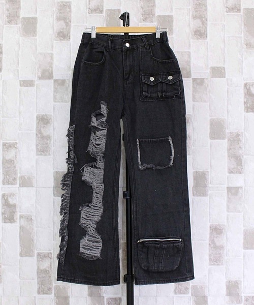 TopIsm（トップイズム） ジーンズ 「2025」ハードダメージ-ワイド