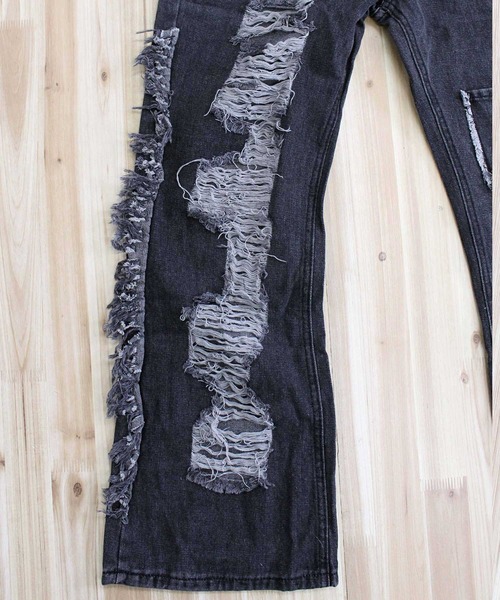 EMOBROTHERS バギーデニム Sサイズ TopIsm（トップイズム） ジーンズ 「2025」ハードダメージ-ワイド