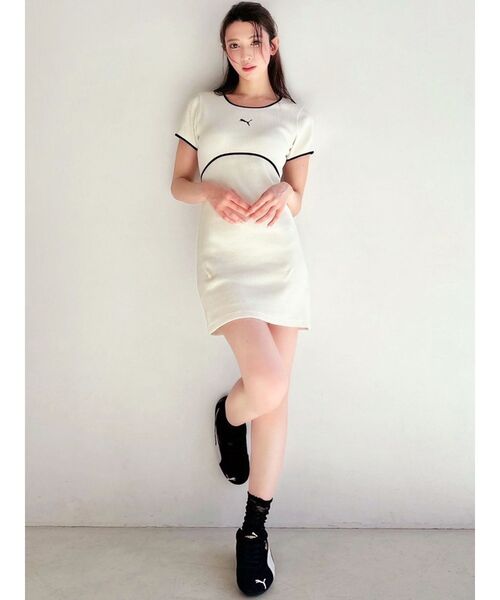 PUMA ミニワンピース・ドレス PUMA T7 Dress | ミニワンピース・ドレス ブラック レディース