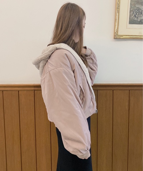 「abc une face」 ジップアップブルゾン FREE ホワイト レディース_画像2