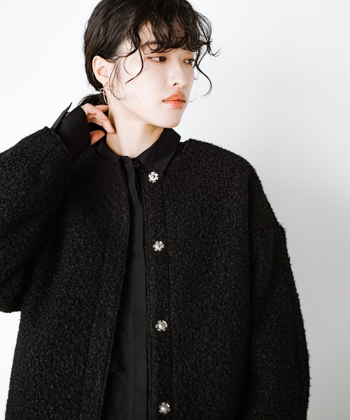 「haco!」 ノーカラージャケット X-LARGE ブラック レディース_画像4