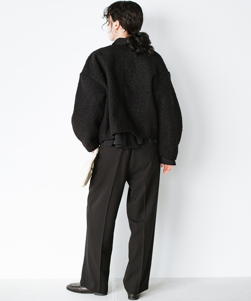 「haco!」 ノーカラージャケット X-LARGE ブラック レディース_画像7