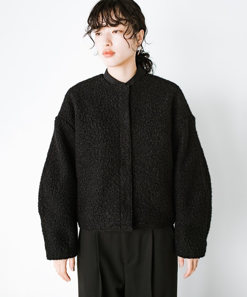 「haco!」 ノーカラージャケット X-LARGE ブラック レディース_画像8