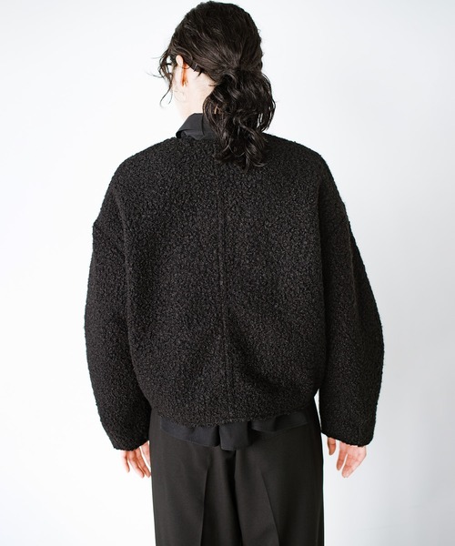 「haco!」 ノーカラージャケット X-LARGE ブラック レディース_画像9