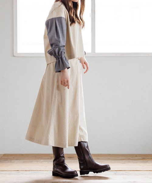 「HIMIKO」 ロングブーツ 22.5cm アイボリー レディース_画像2