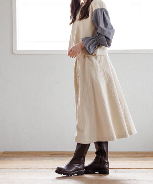 「HIMIKO」 ロングブーツ 22.5cm アイボリー レディース_画像3