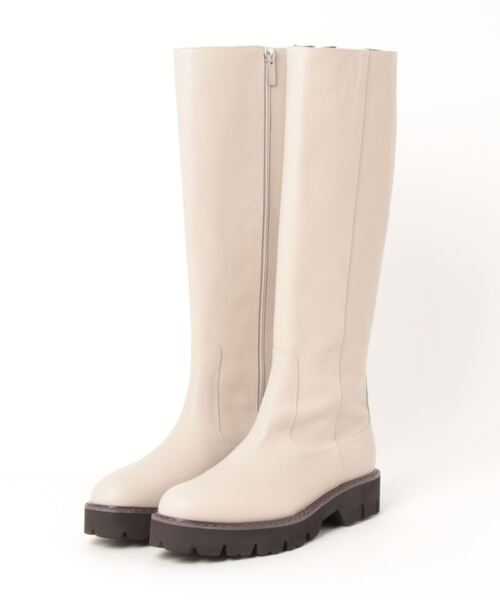 「HIMIKO」 ロングブーツ 22.5cm アイボリー レディース_画像9