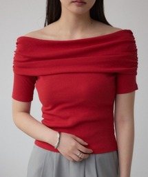 AZUL BY MOUSSY tシャツ オフショルダーリブトップス レディース
