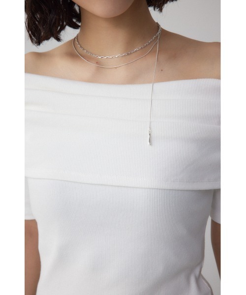 tシャツ オフショルダーフーディートップス レディース AZUL BY MOUSSY tシャツ オフショルダーリブトップス レディース
