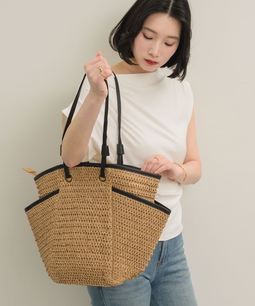 NEUNA（ヌナ） かごバッグ カゴバッグ ビッグフェイクストローバッグ