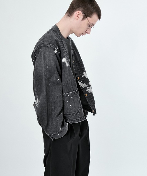 値下げ:BELPER デニムジャケット M TO R デニムジャケット gジャン 「Lee x BELPER M」PAINT