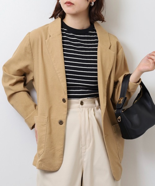 Relation ジャケット テーラードジャケット リネンテーラード