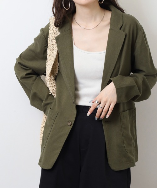 Relation ジャケット テーラードジャケット リネンテーラード