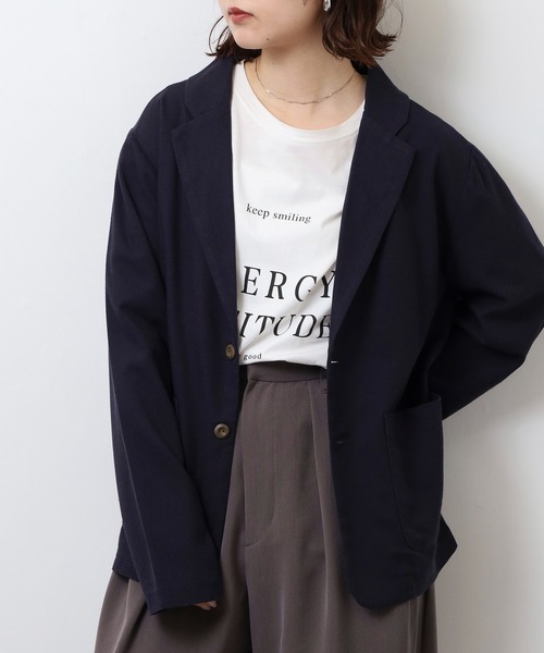 Relation ジャケット テーラードジャケット リネンテーラード
