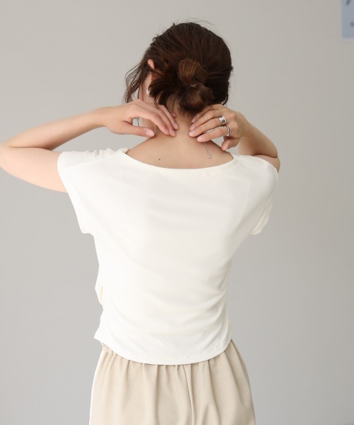 トップス hi BAB tシャツ ドレープコンパクトトップス レディース : ZOZOTOWN