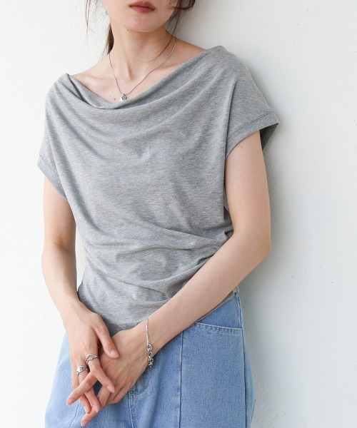 BAB tシャツ ドレープコンパクトトップス レディース : ZOZOTOWN