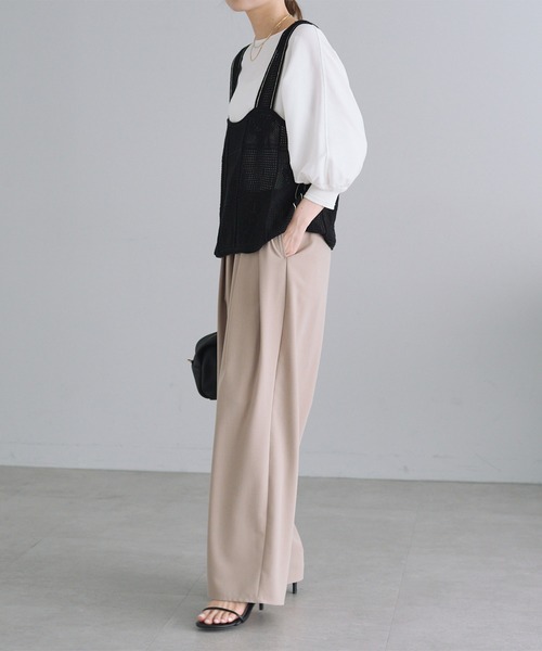 ベスト・ジレ PINKO pual ce cin ベスト ジレ 配色透かし編みビスチェ レディース