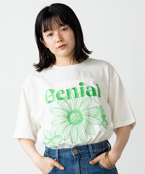 tシャツ 「UNISEX」サーモフラワーTシャツ レディース メンズ sn.super natural］W ロックフラワーTシャツ – FUNQTEN