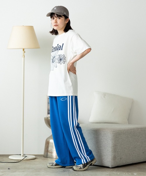 SUGGESTION tシャツ SUGGESTION/サジェッション フラワー刺繍T