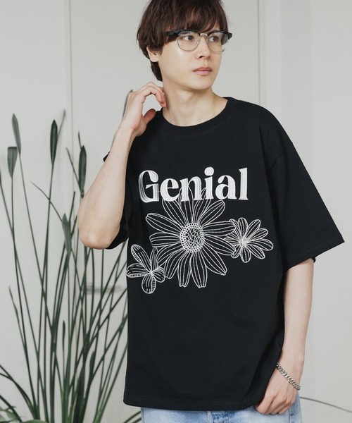 【新品未開封】女子研究大学　LEGENDA フラワー刺繍Tシャツ ANPAS tシャツ Amunzen Flower Embroidery T-shirt/梨地