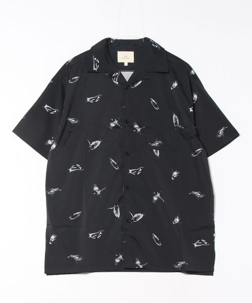 50s 60s アニマル柄 プルオーバー コットンシャツ ロカビリー ブラック 50s California Cotton Pullover Shirt 50年代 コットン