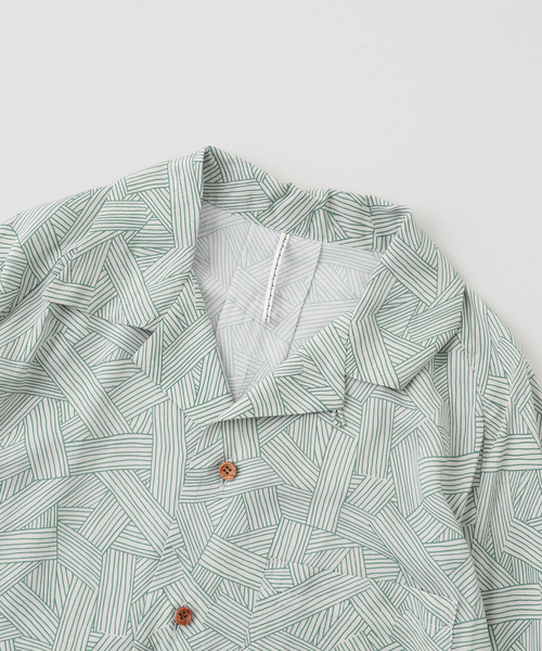 エムズブラック　柄シャツ　美品 m's braque シャツ 「m's for BOUCLE」デッドストック アロハ