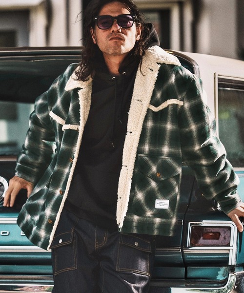 WONDER WALL MOTEL コート ジャケット mj10804- CHECK WESTERN BOA