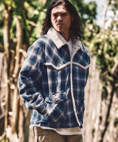 WONDER WALL MOTEL コート ジャケット mj10804- CHECK WESTERN BOA