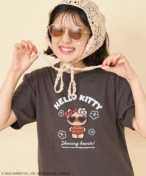 tシャツ SANRIO/サンリオ SANRIO 'HELLO KITTY' SUMMER ビーチTシャツ/ハローキティ サマービーチ プリントTシャツ