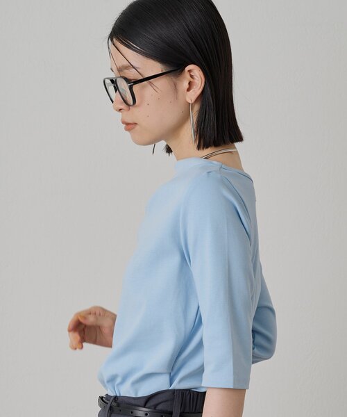 tシャツ ドレープカットソー レディース mipiarl tシャツ (薄手)裾デザインドレープカットソー