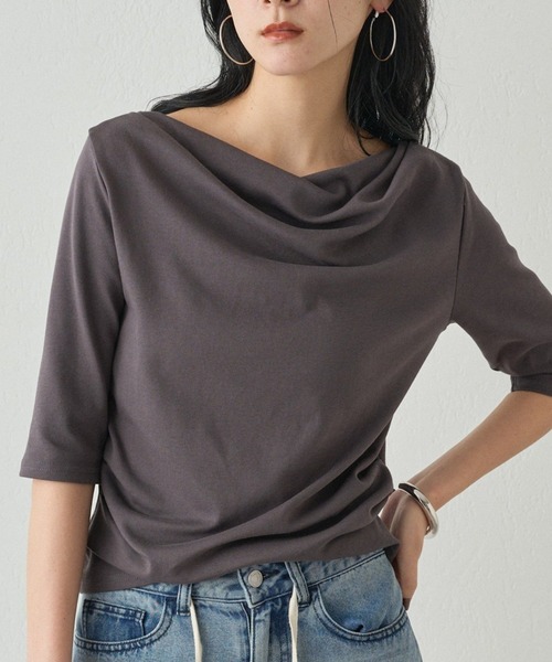 tシャツ ドレープカットソー レディース Loungedress tシャツ ドレープカットソー レディース : ZOZOTOWN